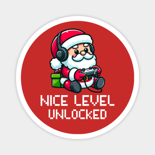 Santa Claus Playing Video Game Magnet